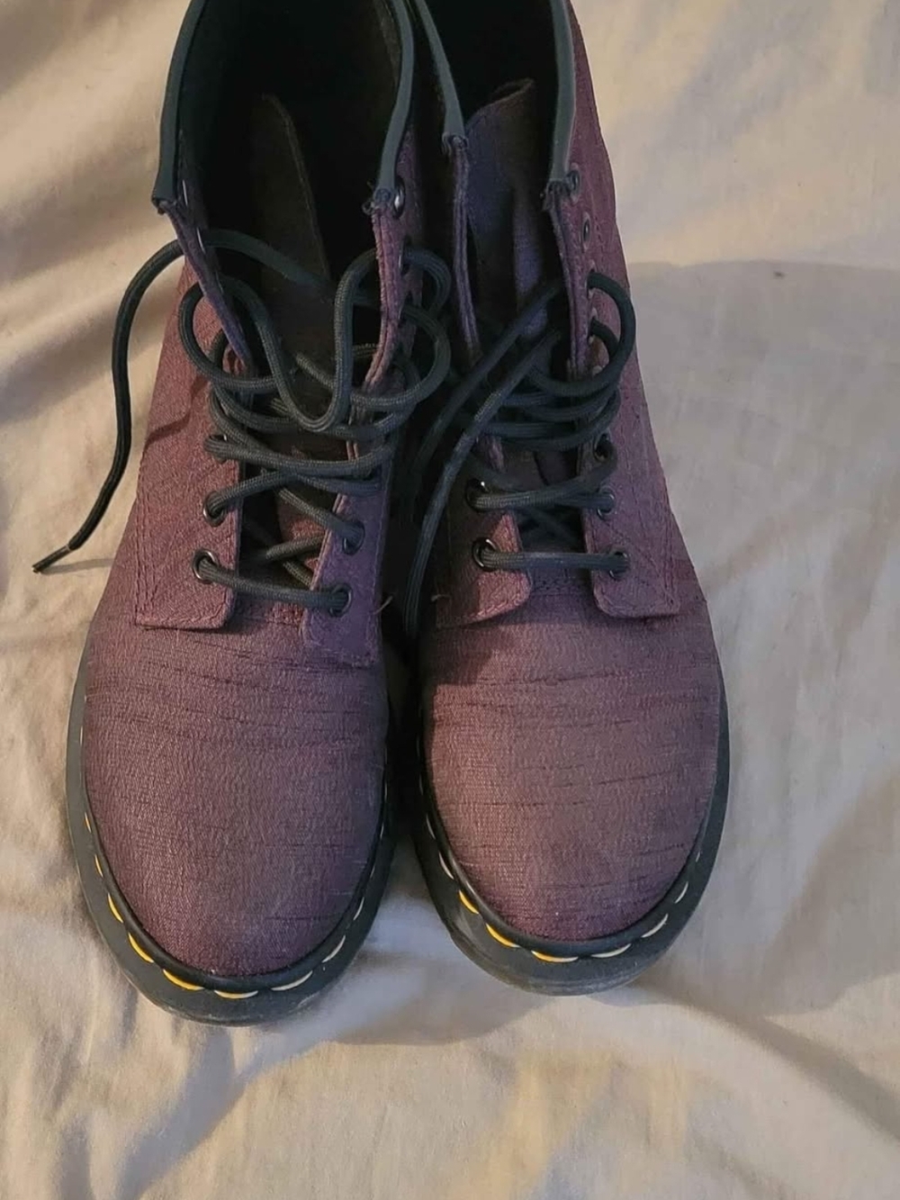 Dr. Martens Purple Lace-Up Ankle Boots